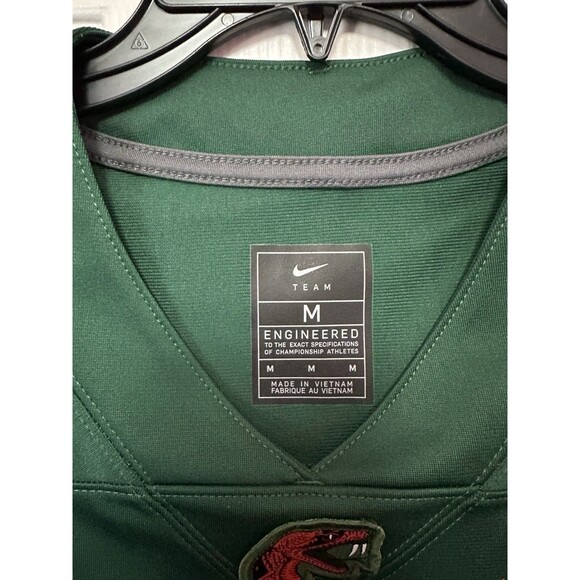 Size M Nike FAMU Florida A&M Rattlers Home Football Jersey Green Men's #1 NEW - Picture 3 of 4